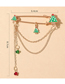 Fashion Gold Christmas Tree Tassel Brooch