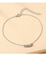 Fashion Silver Geometric Round Bead Anklet