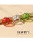 Fashion Red Resin Apple Open Ring