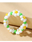 Fashion (pearl White + Brown) Rice Bead Bead Winding Ring