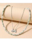 Fashion Silver Luminous Heart Necklace Set