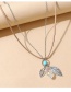 Fashion Silver Alloy Crystal Wing Necklace