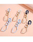 Fashion 2# Metal Geometric Chain Stud Earrings