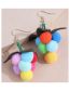 Fashion Color Alloy Flannel Grape Stud Earrings