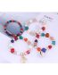 Fashion Color-2 Metal Conch Shell Pendant Candy Beaded Bracelet