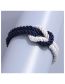Fashion Blue And White Contrast Knotted Braided Bracelet