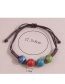 Fashion Brown Colorful Ball Beads Ceramic Beaded Rope Braided Bracelet