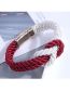 Fashion Champagne Colorblock Cord Braided Knotted Bracelet