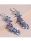 Fashion Silver Pure Copper Crystal Earrings