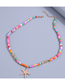 Fashion Color Colorful Rice Beads String Pearl Starfish Necklace