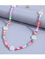 Fashion Color Colorful Rice Beads And Pearl Beaded Necklace