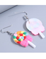 Fashion Color Alloy Silicone Lollipop Stud Earrings