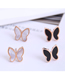 Fashion Gold Titanium Butterfly Stud Earrings