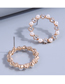 Fashion Gold Alloy Diamond Geometric Stud Earrings