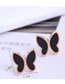 Fashion Gold Titanium Butterfly Stud Earrings