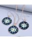 Fashion Gold Metal Starry Earrings Necklace Set