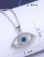 Fashion Silver Bronze Zirconium Eye Necklace