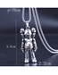 Fashion Silver Titanium Steel Geometric Figure Necklace