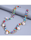 Fashion Color-2 Colorful Rice Beads Beaded Shell Chain Double Layer Necklace