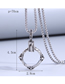 Fashion Silver Titanium Steel Geometric Circle Necklace