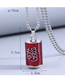 Fashion Silver Titanium Steel Geometric Beverage Can Necklace