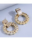 Fashion Gold Alloy Geometric Twist Round Stud Earrings
