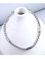 Fashion Silver Titanium Steel Geometric Chain Bracelet