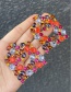 Fashion Color-4 Alloy Diamond Square Stud Earrings