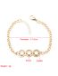 Fashion Star And Moon Brass Gold Plated Zirconium Star And Moon Heart Smiley Bracelet
