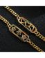 Fashion Heart-shaped Brass Gold Plated Zirconium Pentagram Heart Bracelet