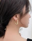 Fashion Gold Color Titanium Steel Hollow Heart Earrings