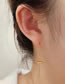 Fashion Gold Color Titanium Steel Geometric Heart Earrings