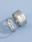 Fashion Silver Color Titanium Steel Eye Ring Set
