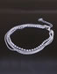 Fashion Silver Alloy Multilayer Ball Chain Anklet