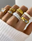 Fashion Gold Alloy Diamond Fritillary Butterfly Ring Set