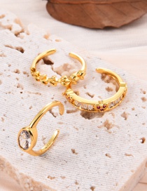 Fashion Gold-2 Copper Leaf Ring