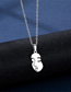 Fashion Silver Titanium Steel Face Necklace