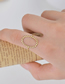 Fashion Gold Titanium Dot Panel Open Ring