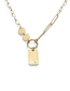 Fashion Gold Color Titanium Alphabet Tag Necklace