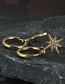 Fashion Gold Color Stainless Steel Diamond Snowflake Earrings
