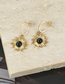 Fashion Gold Color Stainless Steel Sunflower Stud Earrings