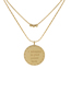 Fashion Gold Color Titanium Alphabet Round Bead Double Layer Necklace