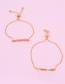 Fashion Light Pink Copper Drop Oil Eye Bracelet