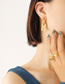 Fashion Steel Earrings Titanium Gold Plated Letter Earrings