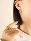 Fashion Gold Square Earrings Titanium Steel Geometric Square Earrings