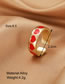 Fashion 11# Alloy Drip Oil Love Open Ring