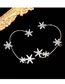 Fashion 18# Geometric Diamond Claw Chain Tassel Earrings