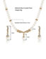 Fashion 2# Geometric Diamond Pearl Beaded Necklace Earrings Bracelet Set
