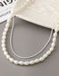Fashion 6# Alloy Geometric Pearl Beaded Necklace