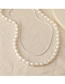 Fashion 7# Alloy Geometric Pearl Beaded Necklace